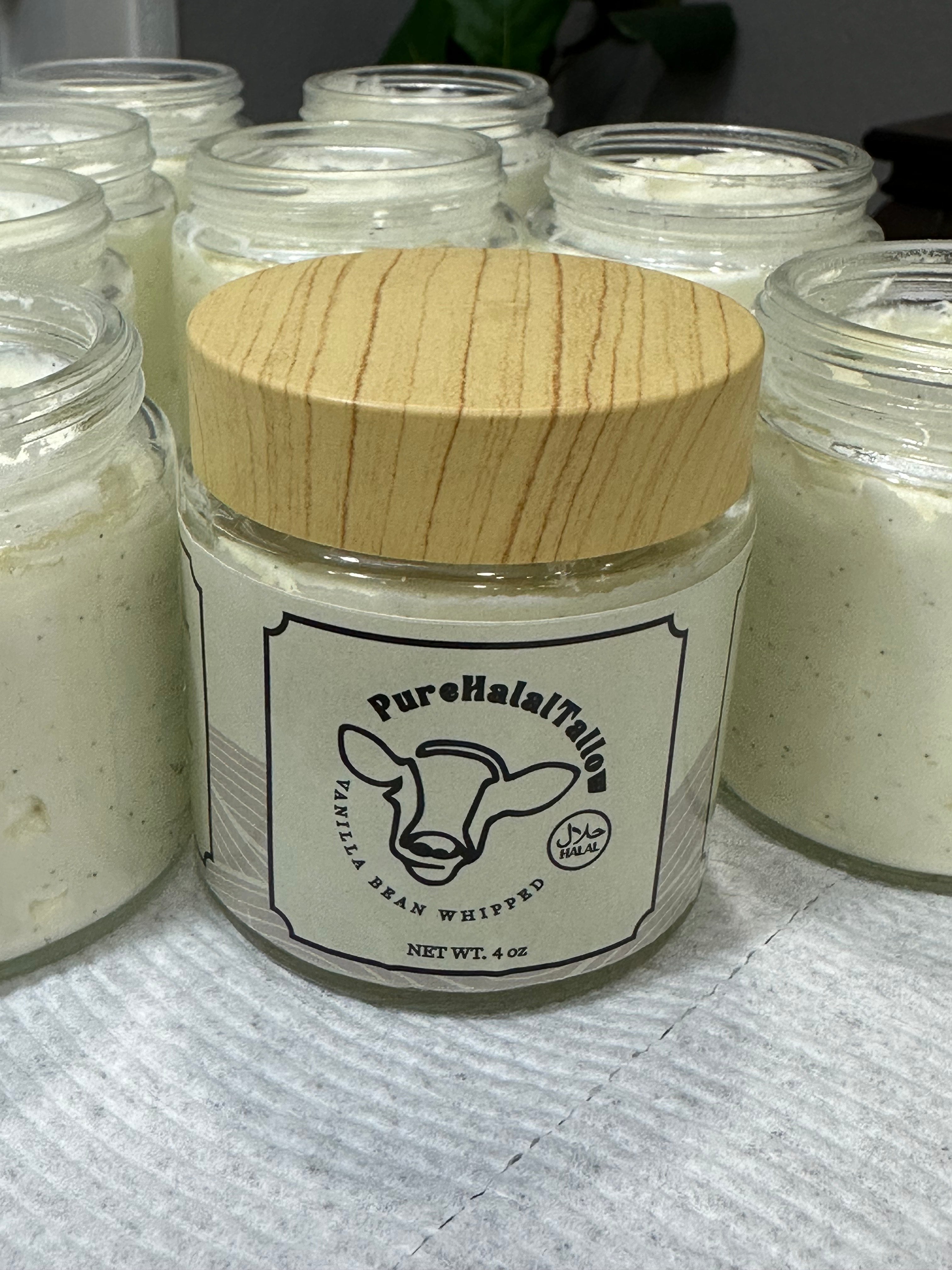 Vanilla Infused Halal 100% Grass Fed and Finished Whipped Organic Beef Tallow