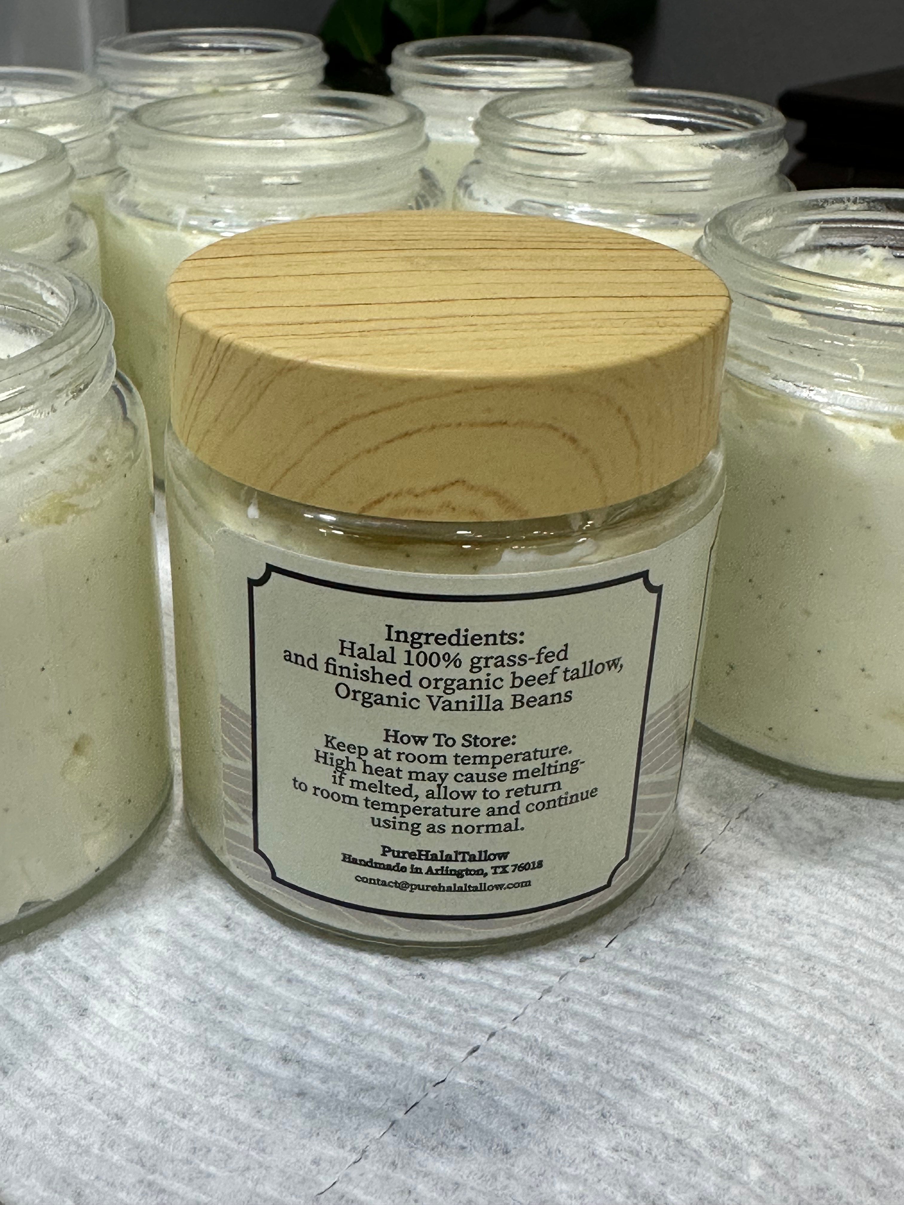 Vanilla Infused Halal 100% Grass Fed and Finished Whipped Organic Beef Tallow